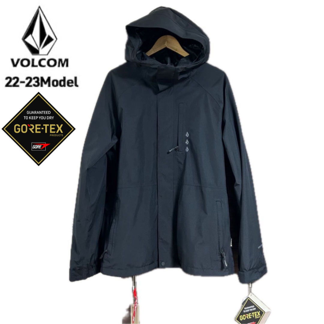 volcom(ボルコム)の【ちび様専用】volcom スノーボード　ゴアテックス　ジャケット　黒　M  スポーツ/アウトドアのスノーボード(ウエア/装備)の商品写真