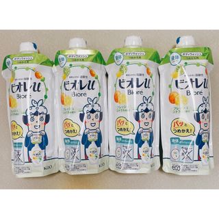 ビオレ(Biore)のビオレu ボディウォッシュ  フレッシュシトラスの香り つめかえ用340ml4個(ボディソープ/石鹸)