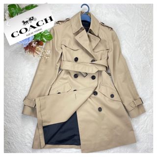 未使用 COACH コーチ トレンチコート レディース ベージュ M | フリマアプリ ラクマ