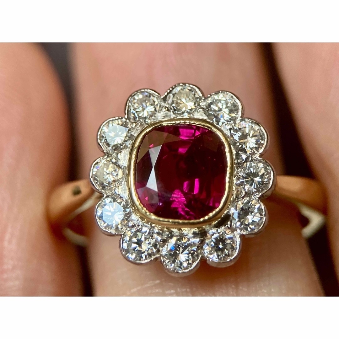 英国王室御用　Garrard  ガラードk18天然ルビー　ダイヤモンド　リング レディースのアクセサリー(リング(指輪))の商品写真
