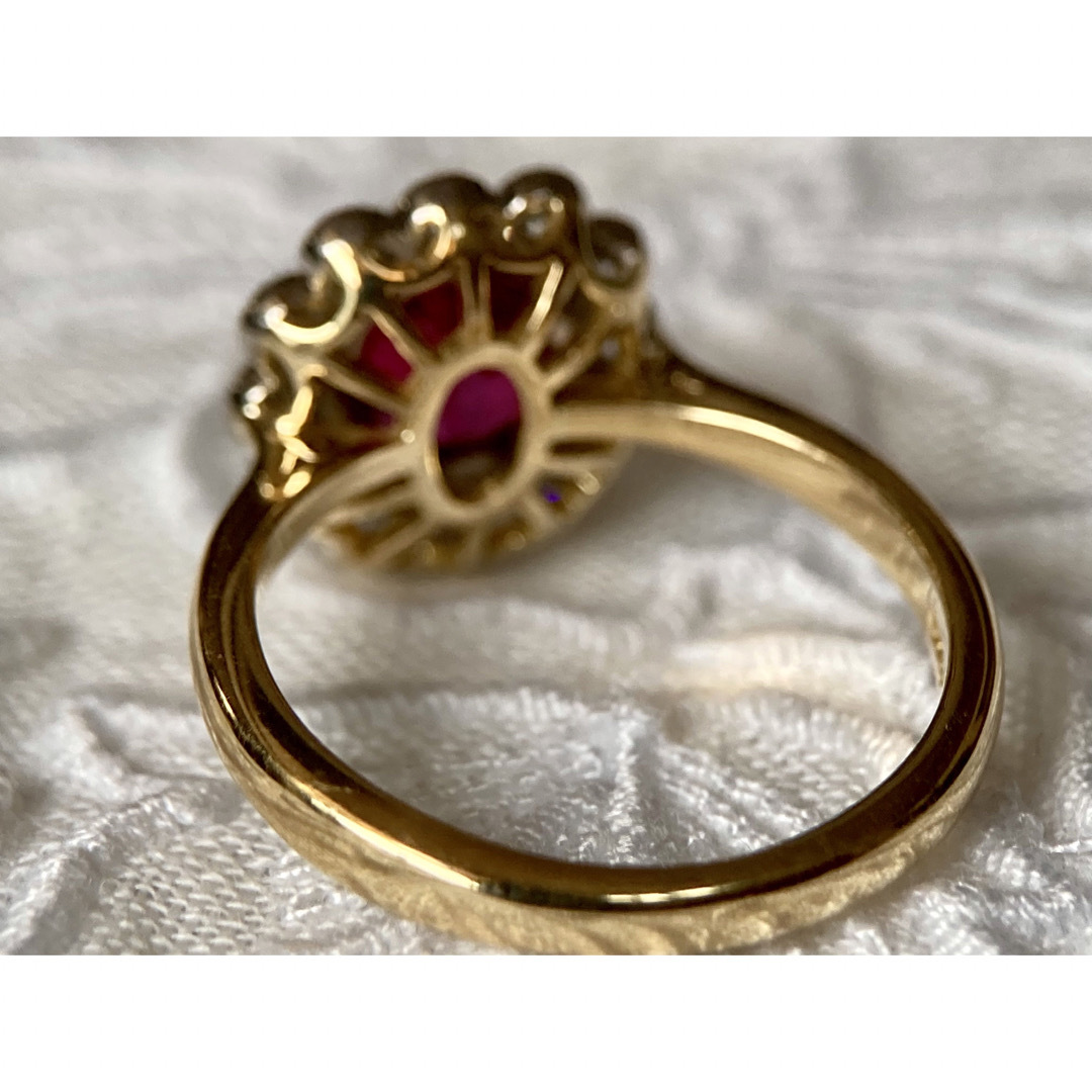 英国王室御用　Garrard  ガラードk18天然ルビー　ダイヤモンド　リング レディースのアクセサリー(リング(指輪))の商品写真