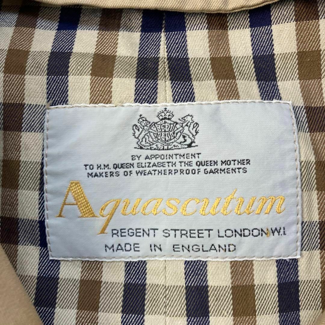 AQUA SCUTUM(アクアスキュータム)の英国製 アクアスキュータム アクア5 ステンカラーコート ライナー付き 比翼仕立 レディースのジャケット/アウター(ロングコート)の商品写真
