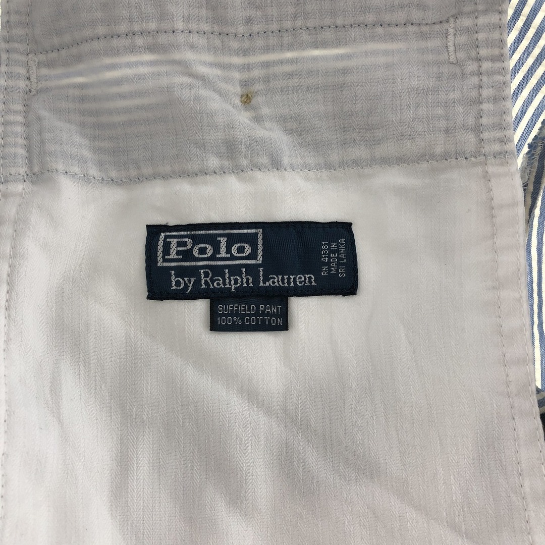 Ralph Lauren(ラルフローレン)の古着 ラルフローレン Ralph Lauren POLO by Ralph Lauren シアサッカー コットン スラックスパンツ メンズw34 /taa000327 メンズのパンツ(スラックス)の商品写真