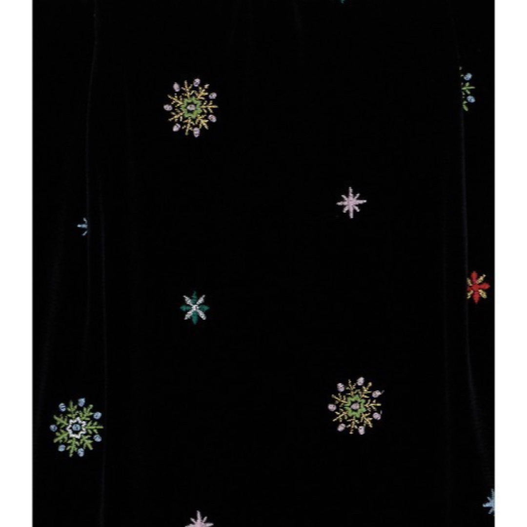 Ameri VINTAGE - 【今期】GLITTER EMBROIDERY VELOUR LONG TOPの Ameri VINTAGE - 【今期】GLITTER EMBROIDERY VELOUR LONG TOPの