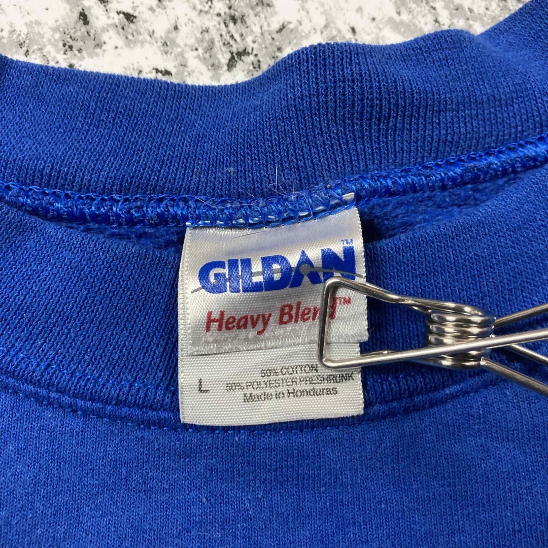 GILDAN(ギルタン)の【グッドレギュラー】スリーブロゴプリント　スウェットトレーナー　ブルー メンズのトップス(スウェット)の商品写真