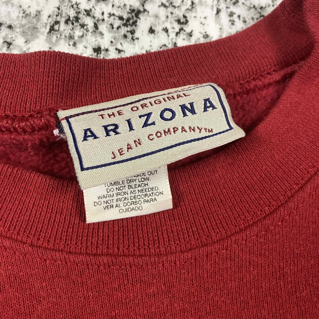 ARIZONA(アリゾナ)の【90sUSA製】アリゾナ　刺繍ロゴ　ビンテージスウェット　ビッグシルエット メンズのトップス(スウェット)の商品写真