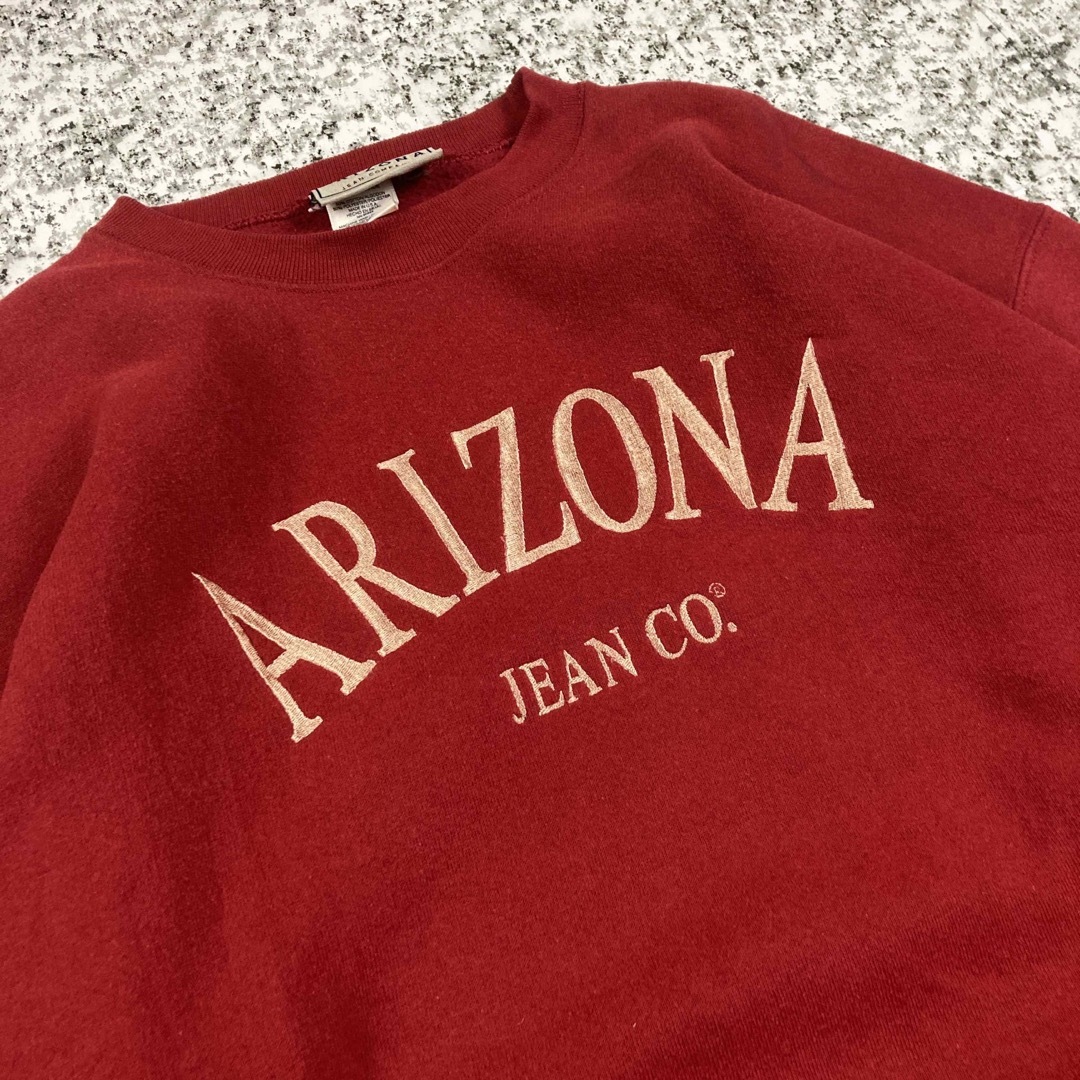 ARIZONA(アリゾナ)の【90sUSA製】アリゾナ　刺繍ロゴ　ビンテージスウェット　ビッグシルエット メンズのトップス(スウェット)の商品写真