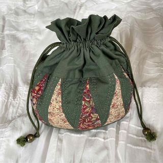 vintageヴィンテージレトロpink花柄ゴブラン刺繍レースバッグ