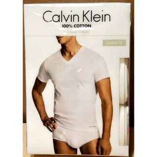 カルバンクライン(Calvin Klein)の【新品】3枚組 Calvin Klein VネックTシャツ 綿100％ Mサイズ(Tシャツ/カットソー(半袖/袖なし))