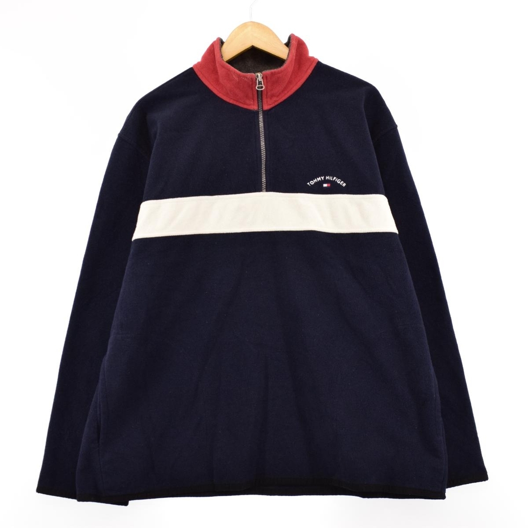 TOMMY HILFIGER(トミーヒルフィガー)の古着 トミーヒルフィガー TOMMY HILFIGER フリースプルオーバー メンズXL /eaa379097 メンズのジャケット/アウター(その他)の商品写真