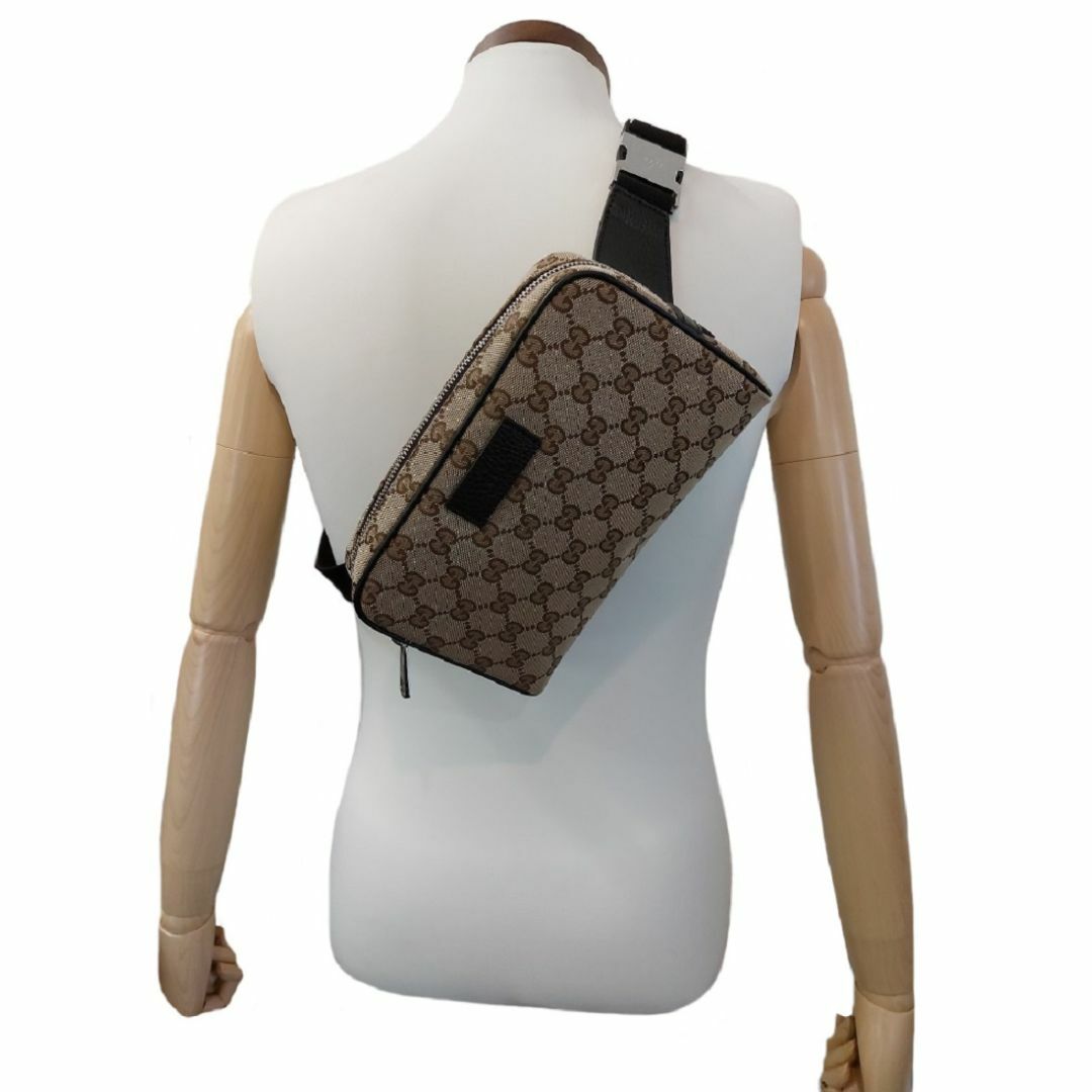 Gucci - 未使用品!GUCCI【グッチ】GGキャンバス×レザー ボディバッグ