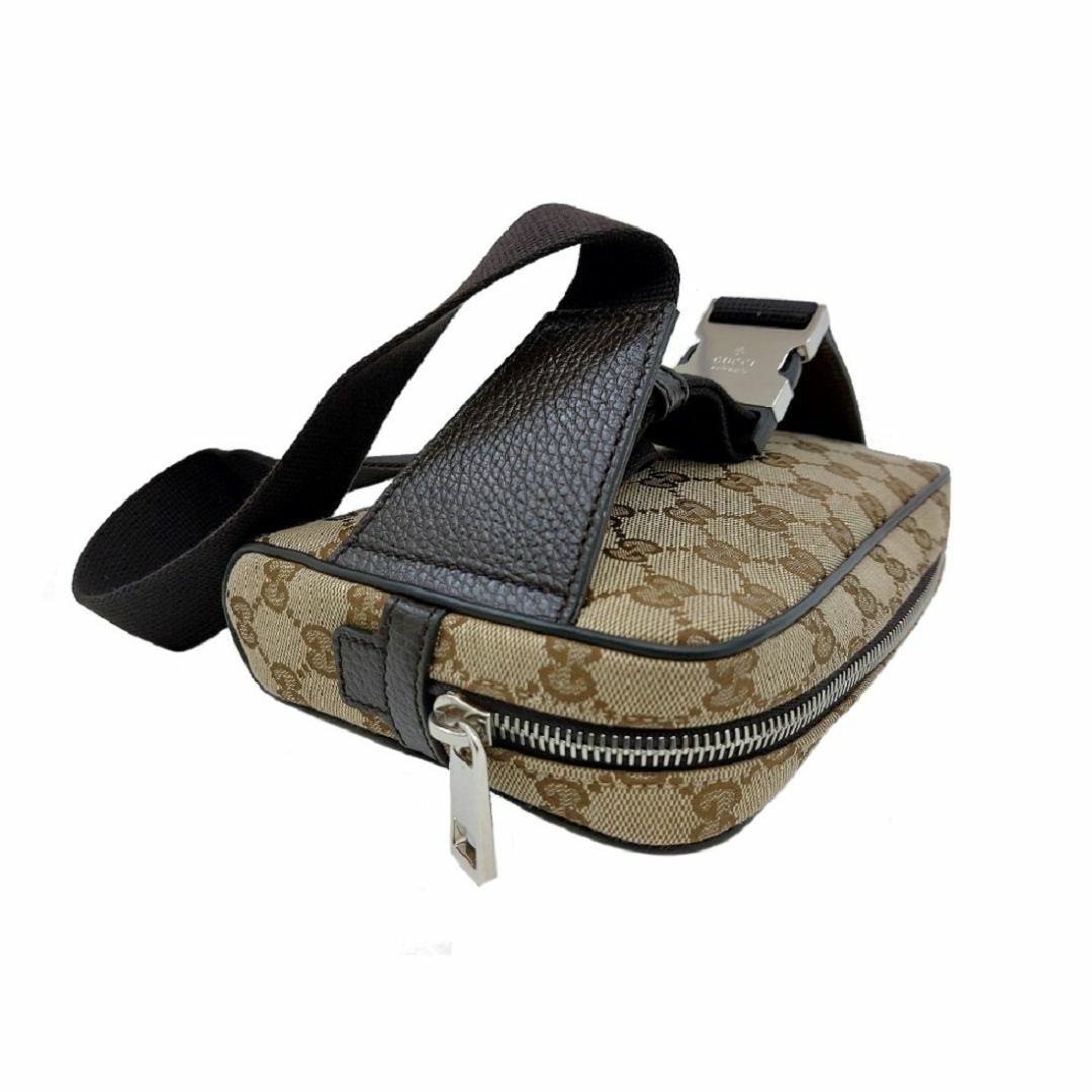 Gucci - 未使用品!GUCCI【グッチ】GGキャンバス×レザー ボディバッグ