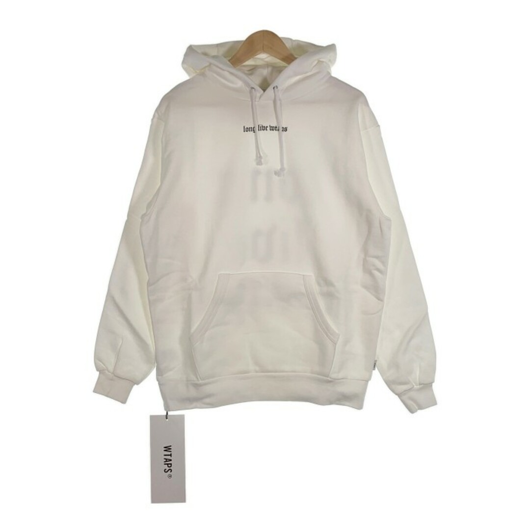 WTAPS ダブルタップス 21AW LLW プルオーバースウェットパーカー ホワイト 212ATDT-HP01S Size M (02)トップス