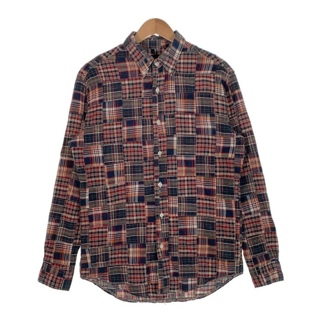 WAREHOUSE(ウエアハウス)のWAREHOUSE ウエアハウス ボタンダウン パッチワーク チェックシャツ ダブルワークス Size L メンズのトップス(シャツ)の商品写真