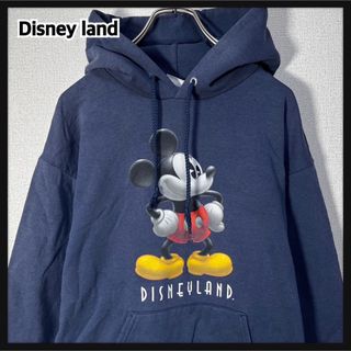 ディズニー(Disney)の【ディズニー】パーカー　ミッキー　デカロゴ　紺色　ネイビー　裏毛95(パーカー)