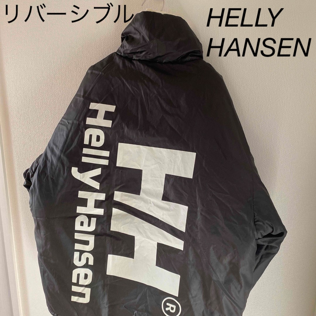 HELLY HANSEN(ヘリーハンセン)のHellyHansenヘリーハンセンダウンジャケットアウターリバーシブル白黒長袖 メンズのジャケット/アウター(ダウンジャケット)の商品写真