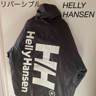 ヘリーハンセン(HELLY HANSEN)のHellyHansenヘリーハンセンダウンジャケットアウターリバーシブル白黒長袖(ダウンジャケット)