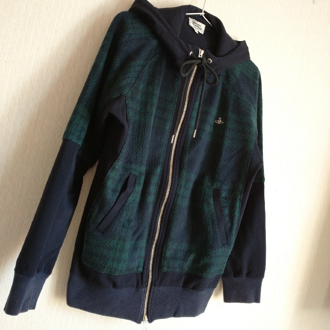 Vivienne Westwood(ヴィヴィアンウエストウッド)のvivienne westwood チェック柄 ジップアップパーカー スウェット メンズのトップス(パーカー)の商品写真