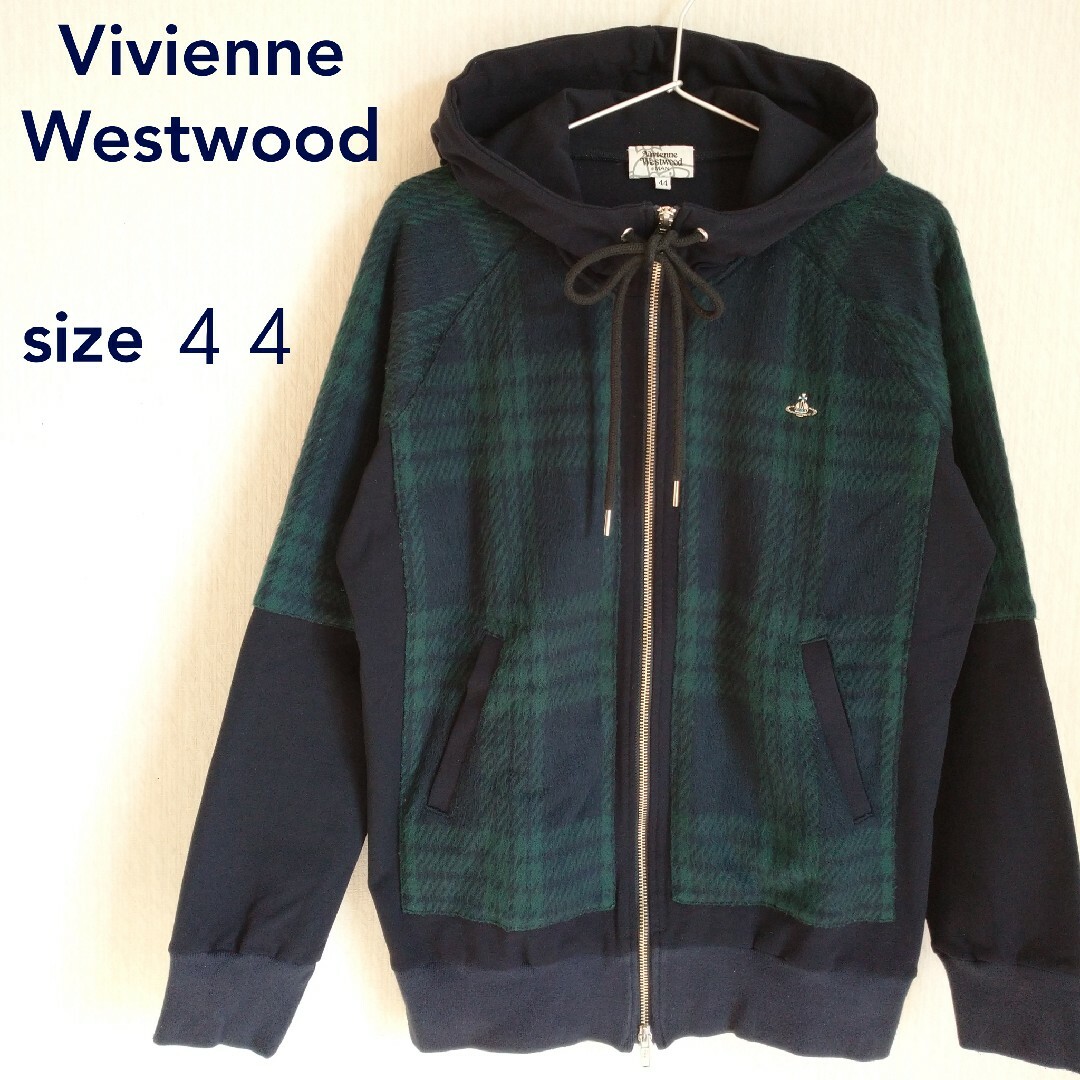 Vivienne Westwood(ヴィヴィアンウエストウッド)のvivienne westwood チェック柄 ジップアップパーカー スウェット メンズのトップス(パーカー)の商品写真