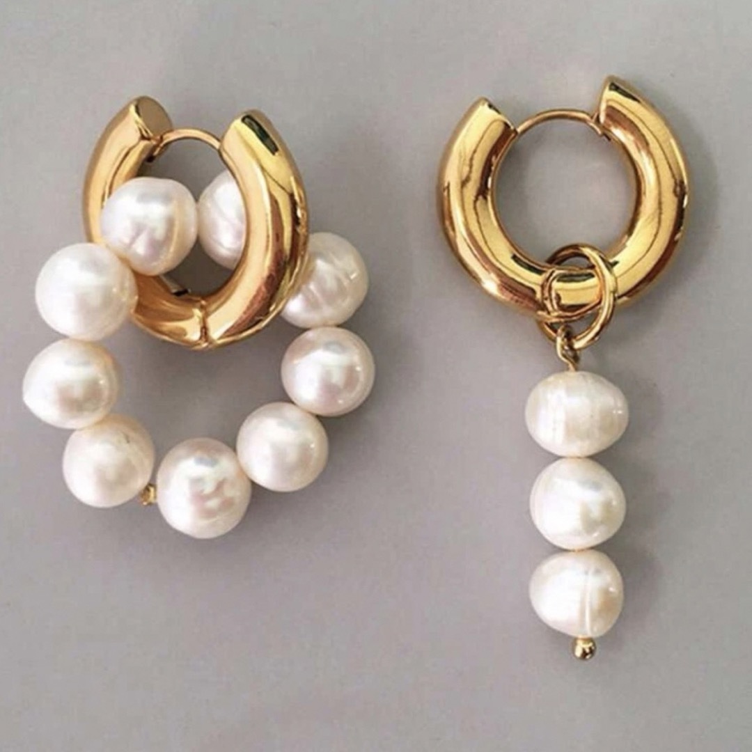 TODAYFUL(トゥデイフル)の【Design pearl hoop pierce】#07 18k SALE‼️ レディースのアクセサリー(ピアス)の商品写真