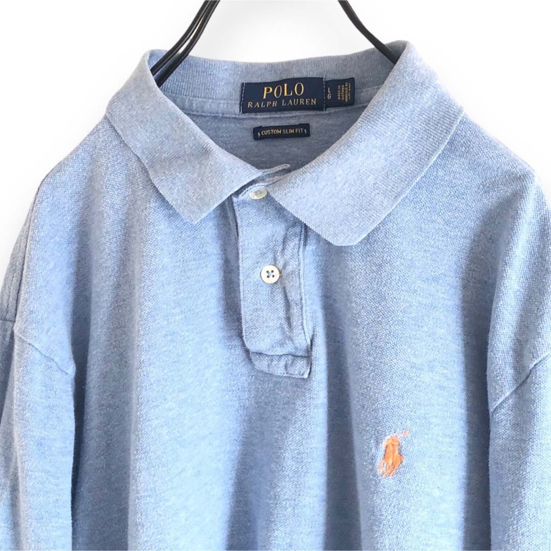 POLO RALPH LAUREN(ポロラルフローレン)の【人気】 RALPHLAUREN ラルフローレン　長袖　ポロシャツ Lサイズ メンズのトップス(ポロシャツ)の商品写真