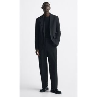 【美品】ZARA  ザラ　セットアップ　高級スーツ　ジャケット　パンツ　ブラック