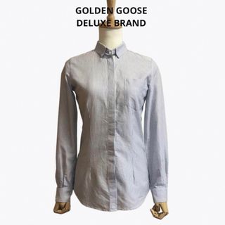 ゴールデングース(GOLDEN GOOSE)のGOLDEN GOOSE DELUXE BRAND 変形カラー ストライプシャツ(シャツ/ブラウス(長袖/七分))