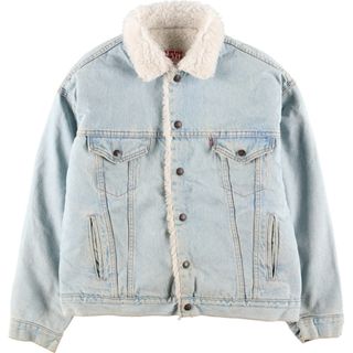 リーバイス(Levi's)の古着 80年代 リーバイス Levi's ランチコート デニムボアジャケット USA製 メンズL ヴィンテージ /eaa388259(Gジャン/デニムジャケット)