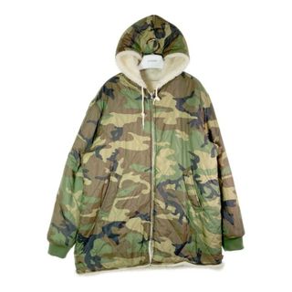 シュプリーム(Supreme)の★SUPREME シュプリーム 17AW Reversible Sherpa Work Parka リバーシブル ワークパーカー 迷彩 カモフラ アイボリー sizeXL(フライトジャケット)