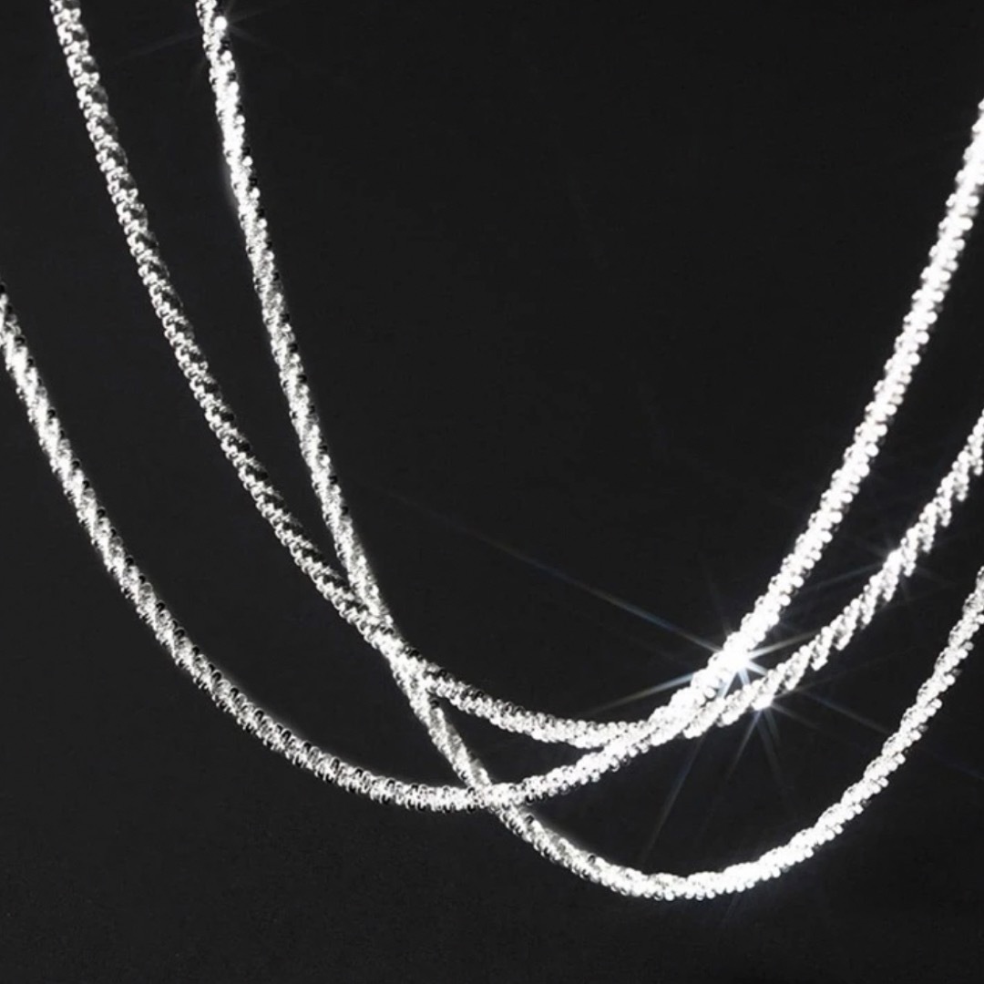 ZARA(ザラ)の【glitter snake chains necklace】#041 S925 レディースのアクセサリー(ネックレス)の商品写真