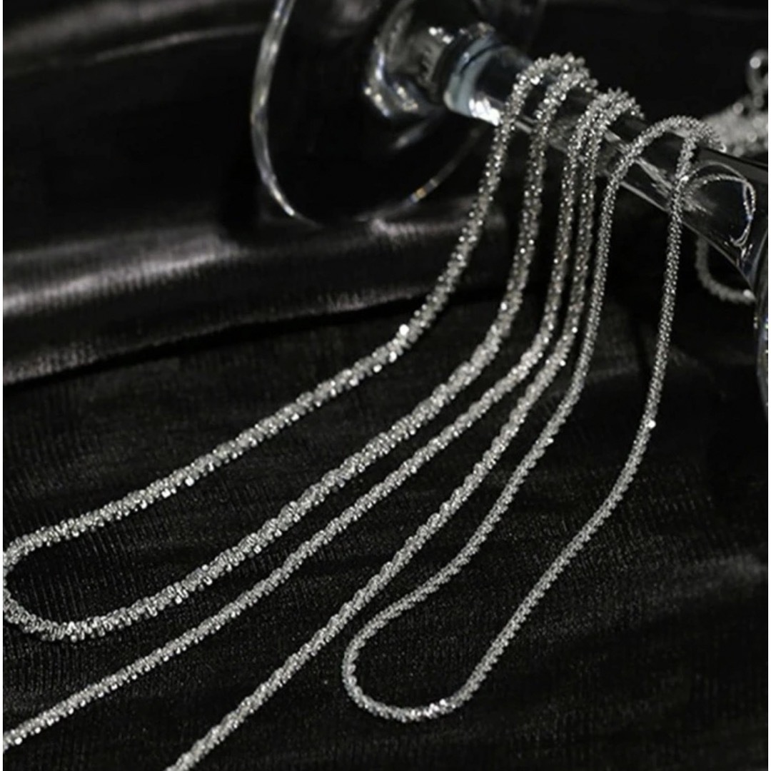 ZARA(ザラ)の【glitter snake chains necklace】#041 S925 レディースのアクセサリー(ネックレス)の商品写真