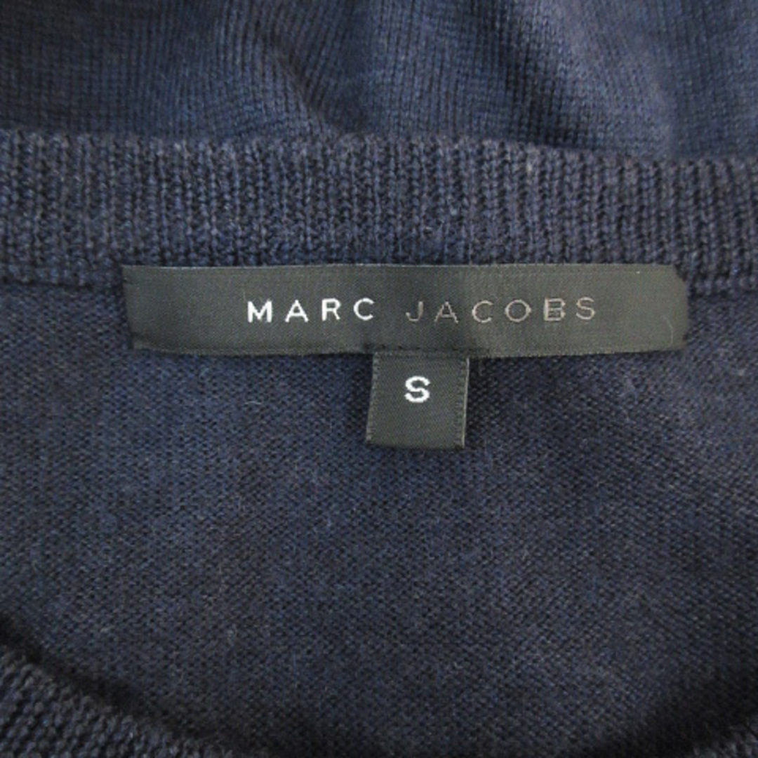 MARC JACOBS(マークジェイコブス)のマークジェイコブス ニットカーディガン ロング丈 ウール 無地 S 紺 ネイビー レディースのトップス(カーディガン)の商品写真