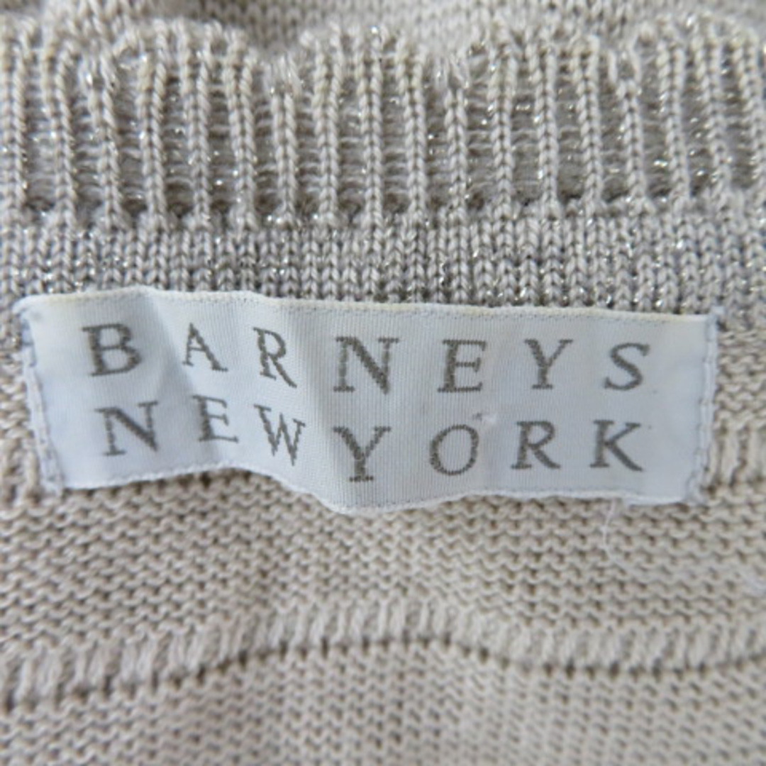 BARNEYS NEW YORK(バーニーズニューヨーク)のバーニーズニューヨーク ニット カットソー 七分袖 Uネック バックリボン レディースのトップス(ニット/セーター)の商品写真