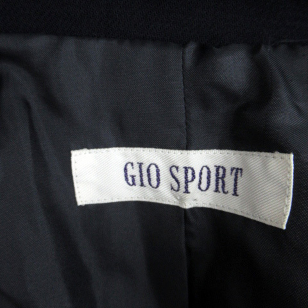 GIO SPORT(ジオスポーツ)のジオスポーツ テーラードジャケット ロング丈 ダブルボタン ウール 9 紺 レディースのジャケット/アウター(その他)の商品写真