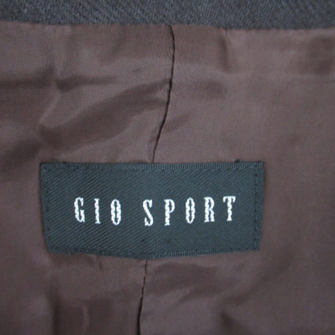 GIO SPORT(ジオスポーツ)のジオスポーツ テーラードジャケット 総柄 刺繍 ウール 40 ダークブラウン レディースのジャケット/アウター(その他)の商品写真