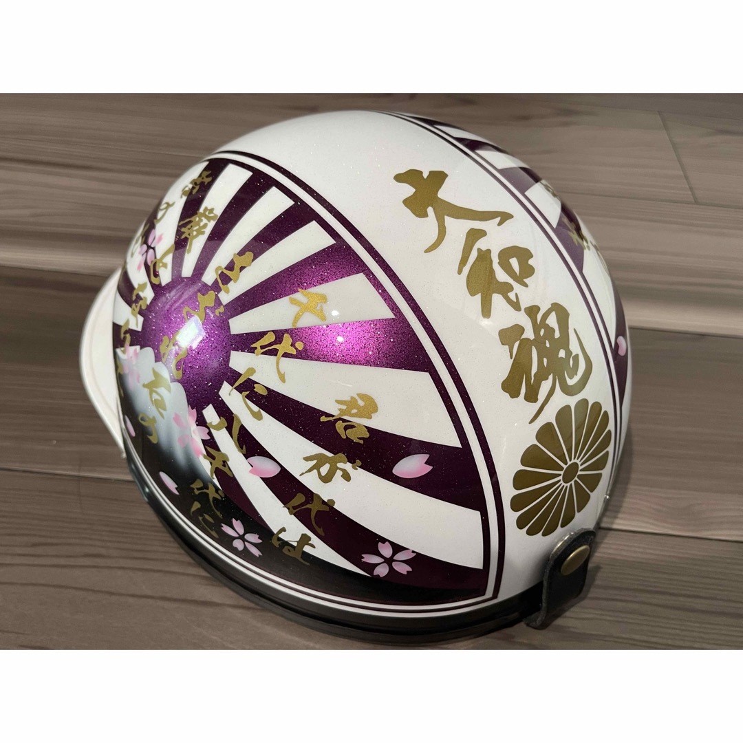 桜 受ける 富士日章 コルク半 ヘルメット ゼファー400 XJR400 桜 受ける 富士日章 コルク半 ヘルメット ゼファー400 XJR400