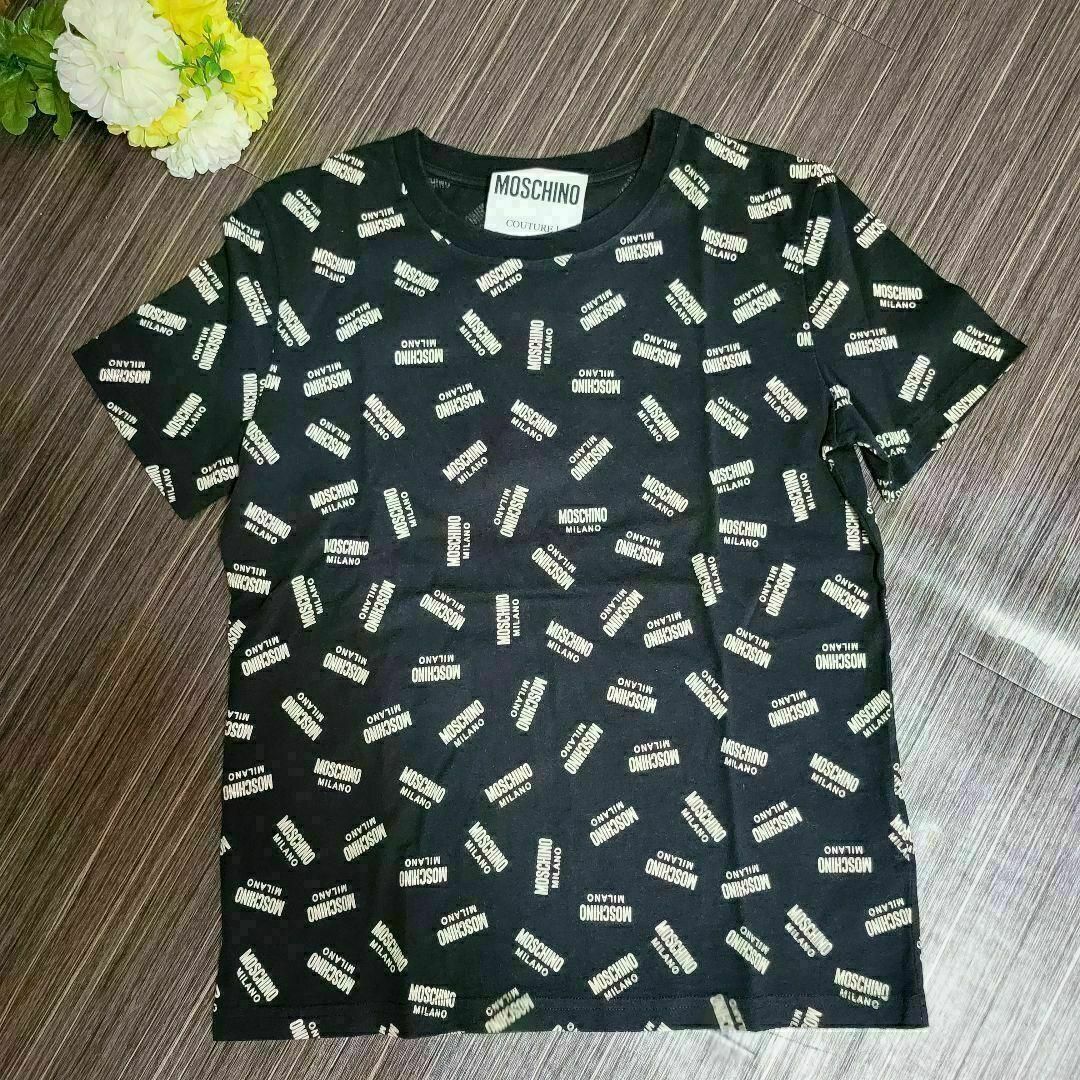 MOSCHINO 総柄 ロゴ Tシャツ かわいい トレーナー 半袖 ポロシャツ