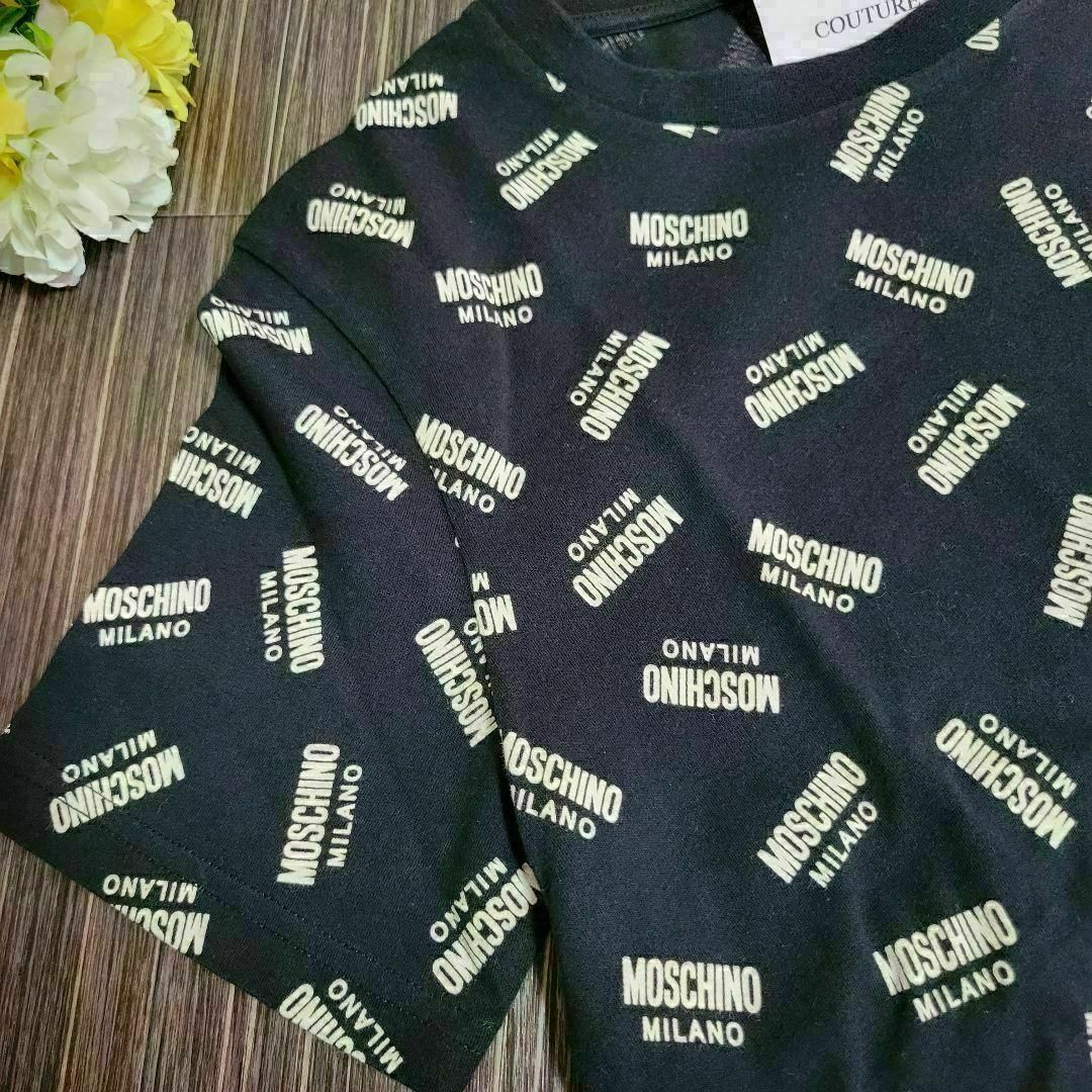 MOSCHINO 総柄 ロゴ Tシャツ かわいい トレーナー 半袖 ポロシャツ
