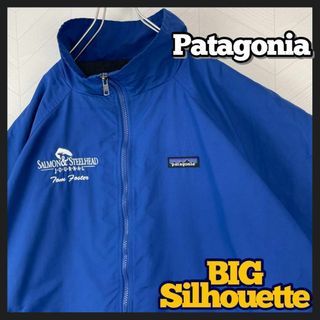 パタゴニア(patagonia)の希少 パタゴニア ハイネック ナイロンジャケット 刺繍 企業ロゴ ビックサイズ(ナイロンジャケット)