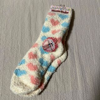 ふわもこソックス　ハート柄(ソックス)