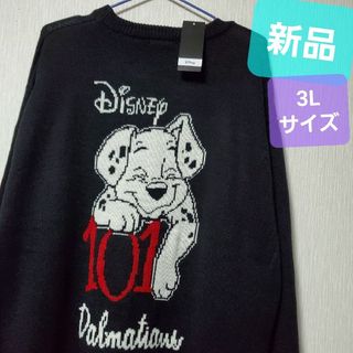 新品 101匹わんちゃん セーター ニット ヴィンテージ ディズニー レトロ 黒