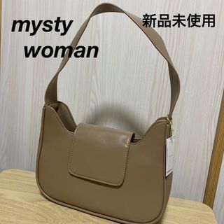 ★オシャレ☆ 大人デザインスカーフ付き♪ バッグ ネイビー 新品。mystic