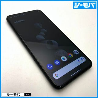 グーグル(Google)の1056 SIMフリー Google Pixel 5 128GB ブラック美品(スマートフォン本体)