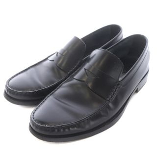 TOD'S - トッズ TOD'S ローファー スリッポン ロゴ レザー 7 26cm 黒