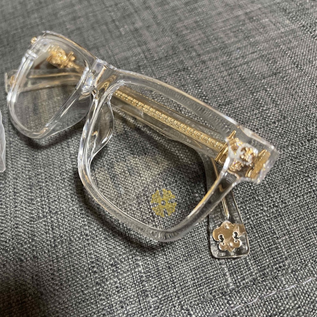⚠️新品★高級仕様の眼鏡フレーム❣️メガネフレーム③クリア×メタル メンズのファッション小物(サングラス/メガネ)の商品写真