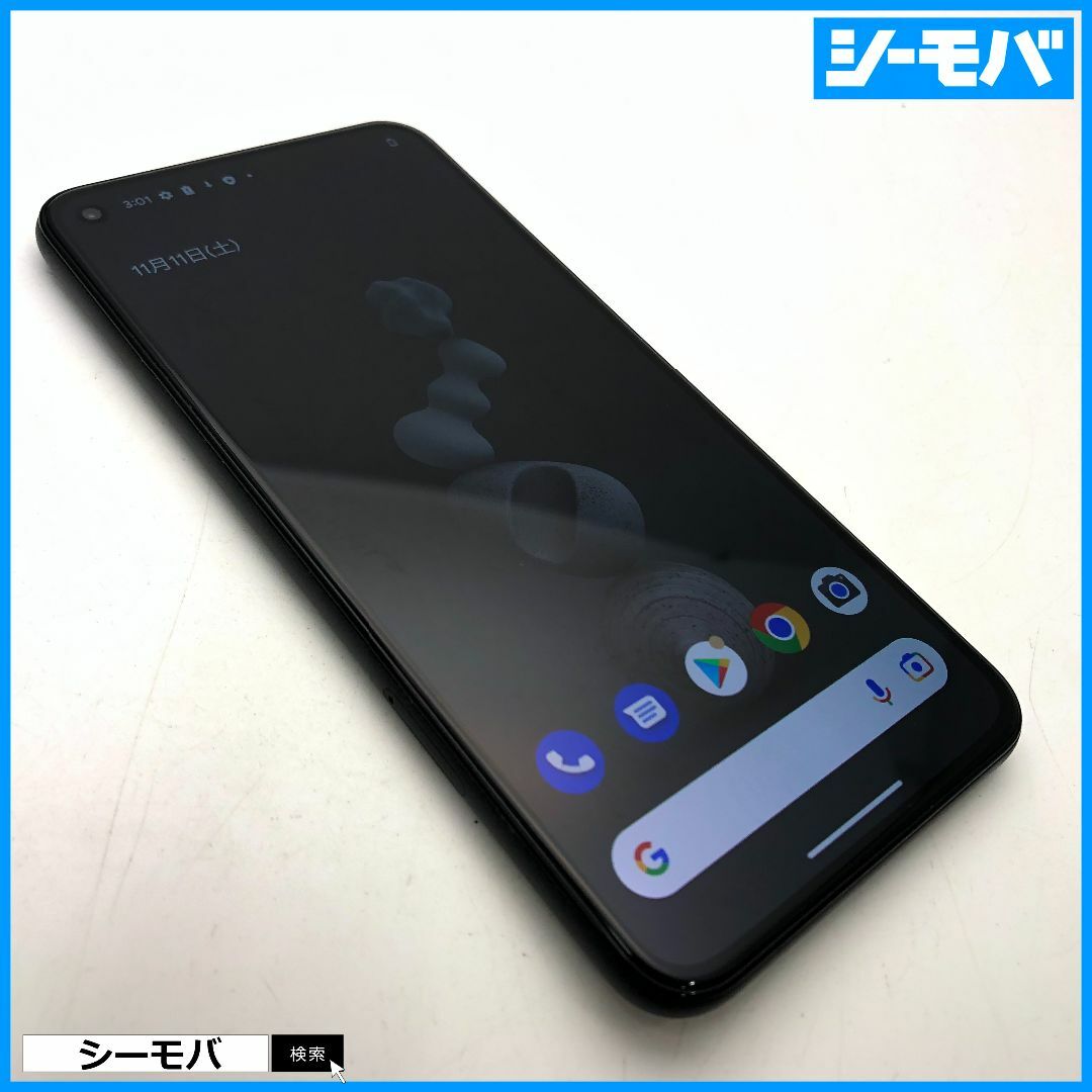 androidバージョン1057 SIMフリー Google Pixel 5 128GB ブラック美品