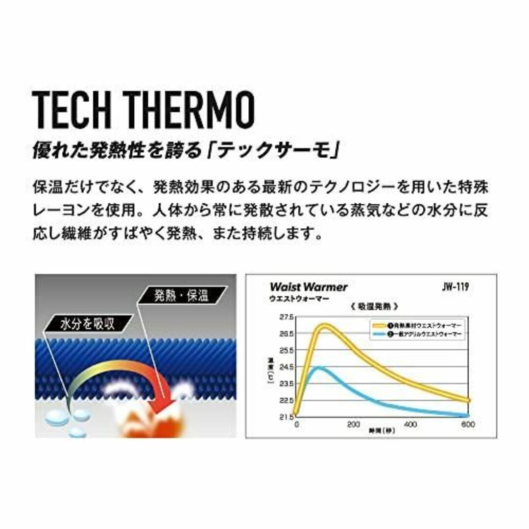 腹巻 BTサーモストレッチ 適応胴囲 約72cm～94cm 薄手で目立たない メンズのアンダーウェア(その他)の商品写真