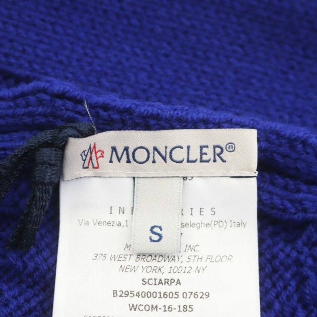 MONCLER(モンクレール)のMONCLER SCIARPA マフラー ウール混 ニット ワッペン S 青 キッズ/ベビー/マタニティのこども用ファッション小物(マフラー/ストール)の商品写真