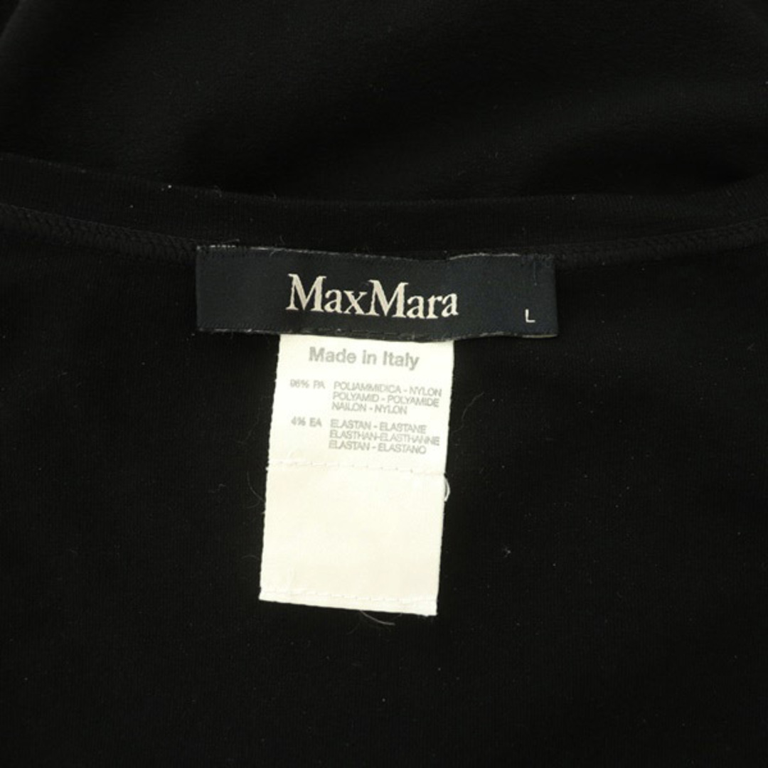 Max Mara(マックスマーラ)のマックスマーラ カットソー 長袖 ストレッチ ナイロン イタリア製 L 黒 レディースのトップス(カットソー(長袖/七分))の商品写真