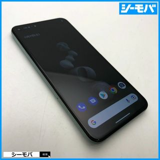 グーグル(Google)の1060 SIMフリー Google Pixel 5 128GB グリーン美品(スマートフォン本体)